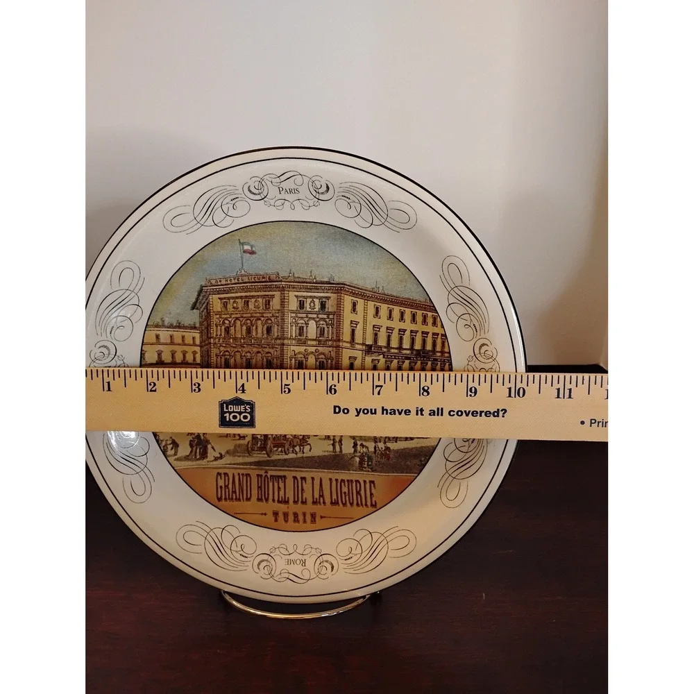 Certified International Pamela Gladding Grand Hotel Turin Decorative Plate 10.5